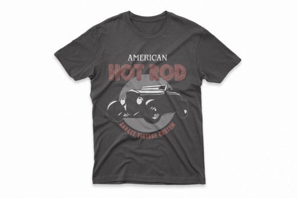 Hotrod Vector Car T-Shirt Design: Vintage Style for Creators