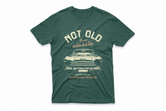 Old Car Vectro T-Shirt Design Graphic: A Vintage Ride for Your Brand