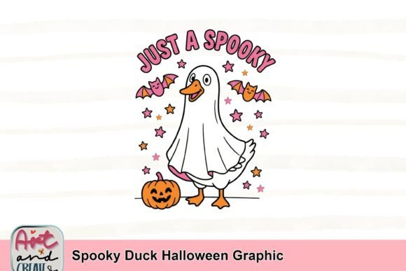 Spooky Duck Halloween Graphic: A Playful Design Asset