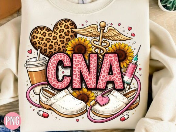 Sunflower CNA Nursing Life Graphic PNG: A Design Asset for Care-Focused Creativity